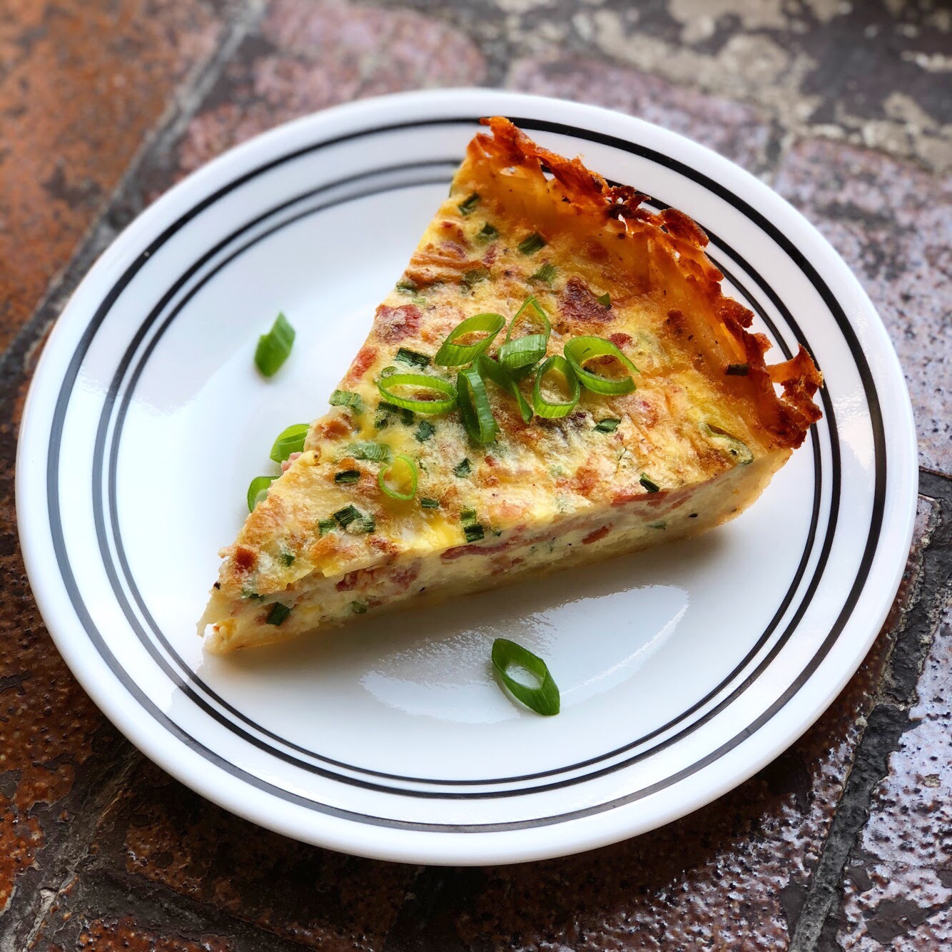 Slice of quiche lorraine