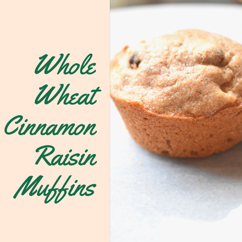 Whole Wheat Cinnamon Raisin Muffins